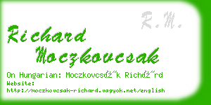 richard moczkovcsak business card